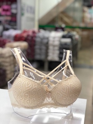 Iç Giyim Ebru Lüx Silikonlu Destekli Balenli Dantel Çapraz Sütyen (Sütyen Yıkama Topu Hediyeli )