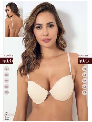 Iç Giyim Godewo Sırtı Şeffaf Çıkarılabilir Askılı Destekli Veya Desteksiz Seçenekli Sütyen