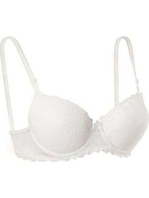 Iç Giyim Ebru Lüx Silikonlu Desteksiz Balenli Dantelli Sütyen (Sütyen Yıkama Topu Hediyeli )