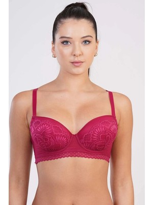 Iç Giyim Newbra Dantel Motif Işlemeli Desteksiz C Cup Sütyen
