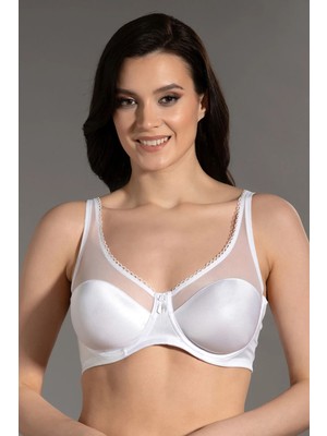 Iç Giyim New Bra Balenli Tül Detaylı Toparlayıcı Sütyen