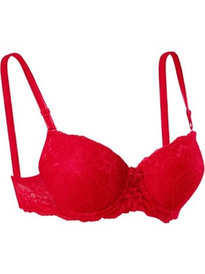 Iç Giyim Ebru Lüx Silikonlu Desteksiz Balenli Dantelli Sütyen (Sütyen Yıkama Topu Hediyeli )