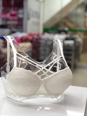 Iç Giyim Ebru Lüx Silikonlu Desteksiz Balenli Dantel Çapraz Sütyen (Sütyen Yıkama Topu Hediyeli )