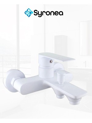 Mars Beyaz Ağır Gövde Banyo Duş Bataryası Lüx Banyo Lavabo Musluk