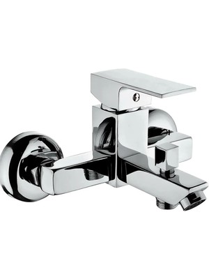 Kare Ağır Gövde Krom Banyo Duş Bataryası