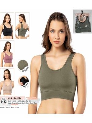 Iç Giyim Polyester Kumaş Dalgıç Kaşkorse Sporcu Crop Atlet