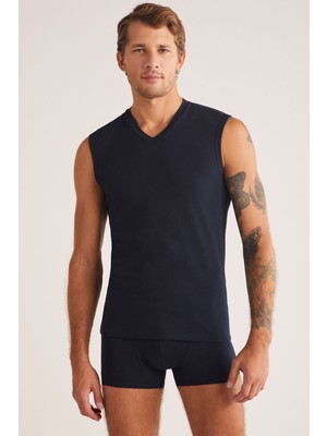 Iç Giyim 3 Adet K.o.m Francesco V Yaka Pamuklu Erkek Atlet