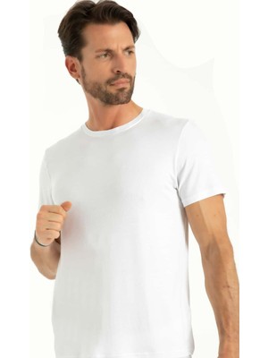 Iç Giyim Bambu Kumaş 0 Yaka Erkek Atlet (3 Adet)