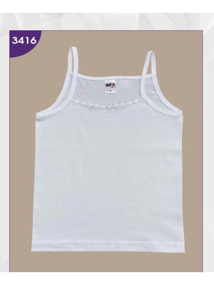 Iç Giyim (6 Adet) Kota Kız Çocuk Penye Çocuk Atlet %100 Pamuk