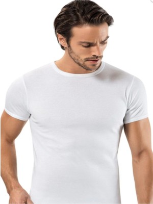 Iç Giyim Erdem %100 Pamuk Ribana Kapalı Yaka T-Shirt   (3 Adet)