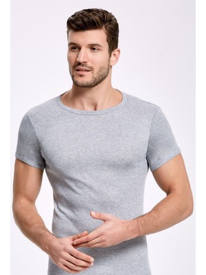 %100 Pamuk Bisiklet Yaka Ribana Erkek Fanila 1126 (3 Adet)