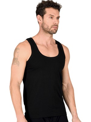 3'lü Paket Erkek %100 Pamuklu Süprem Esnek Rahat Kalın Askılı Örme Atlet