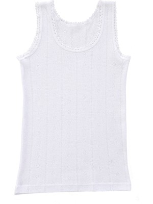 3'lü Paket Kız Çocuk Pamuklu Transferli Ribana Esnek Rahat Kalın Askılı Atlet