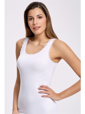 Likra Dantelli Geniş Askı Atlet 2313 (3 Adet)