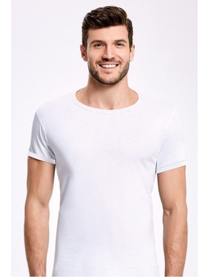 %100 Pamuk Bisiklet Yaka Ribana Erkek Fanila 1126 (1 Adet)