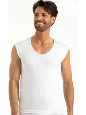 Iç Giyim Bambu Kumaş V Yaka 0 Kol Erkek Atlet (3 Adet)