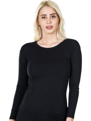 Iç Giyim Derya Kurşun Oval Yaka Uzun Kol Atlet