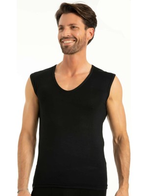 Iç Giyim Bambu Kumaş V Yaka 0 Kol Erkek Atlet (3 Adet)