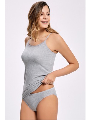 Likra Melajlı Dantelli Ip Askılı Atlet Takım 2401 (1 Adet)