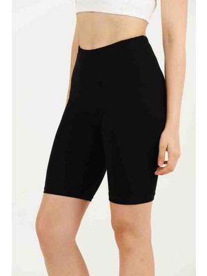 Yüksek Bel Ağlı Kısa Tayt