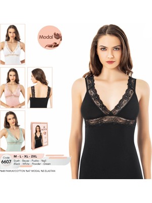 Iç Giyim Kota Modal Kumaş Dantelli Askılı Şık Atlet