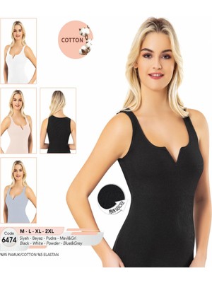 Iç Giyim Pamuklu Kumaş Kalın Askılı Degajeli Atlet