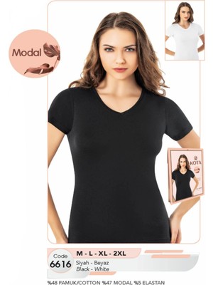 Iç Giyim Kota Modal Kumaş V Yaka Kısa Kol Atlet