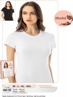 Iç Giyim Kota Modal Kumaş Oval Yaka Kısa Kol Atlet