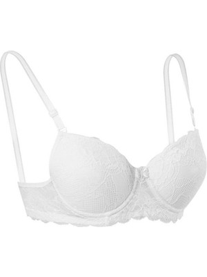 Iç Giyim Ebru Lüx Silikonlu Desteksiz Balenli Dantelli Sütyen (Sütyen Yıkama Topu Hediyeli )