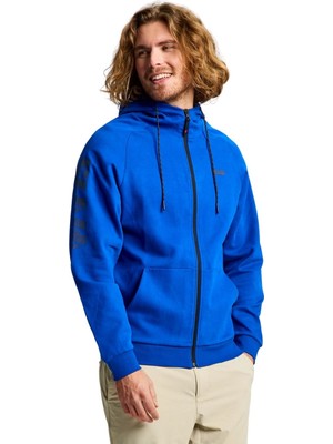 Slam Logo Fz Hoodie Erkek Mavi Sweatshirt