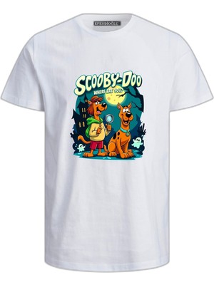 Scooby Doo Where Are You Baskılı Pamuklu Çocuk Tshirt