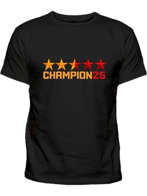 CHAMPION25 Baskılı 5 Yıldız Pamuklu Çocuk Tişört