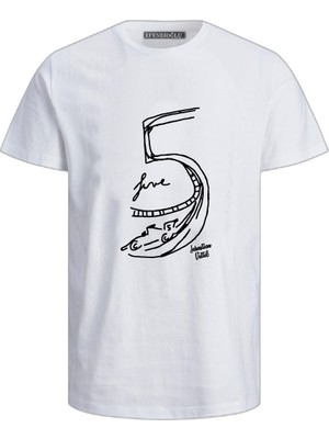 Vettel Tasarım F1 T-Shirt 5 Numara Beyaz Baskı