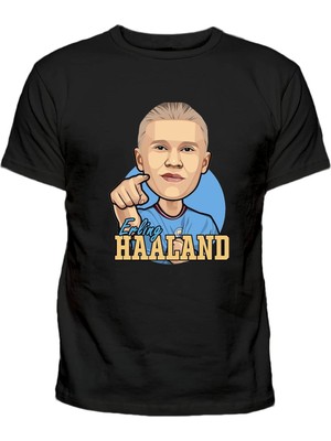 Haaland Baskılı Pamuklu Çocuk T-Shirt