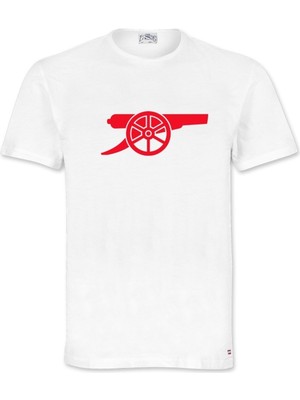 Arsenal Logolu Beyaz T-Shirt