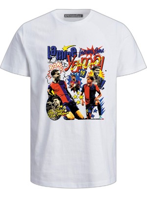Lamine Yamal Baskılı Pamuklu Erkek Tshirt