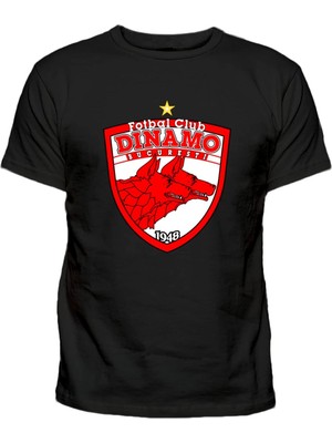 Dinamo București 1948 Kulüp Büyük Logo Baskılı Pamuklu Tshirt