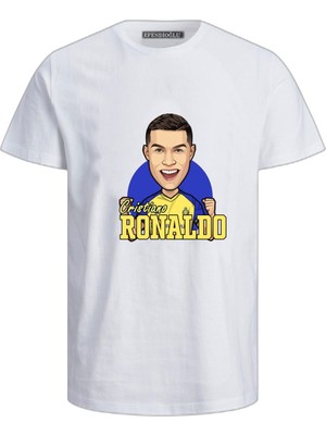 Ronaldo Baskılı Pamuklu Çocuk T-Shirt