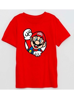 Süper Mario Baskılı Pamuklu Çocuk Tshirt