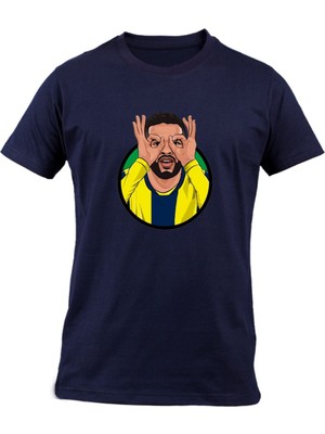 Gözlük Gol Sevinci Ennesyri Baskılı Pamuklu Yetişkin Tişört