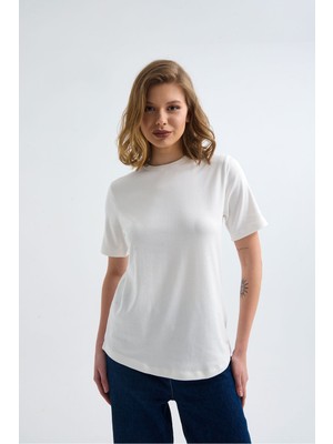 Modal Karışımlı Kısa Kollu Basic Tişört