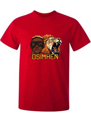 Aslan Baskılı Oshmhen Baskılı T-Shirt