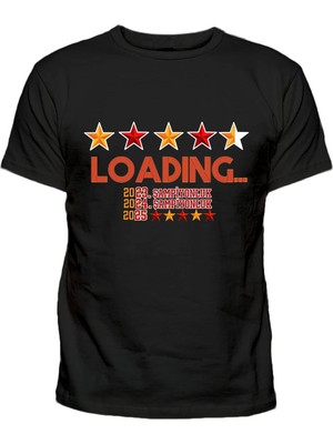 5. Yıldız Yükleniyor.. Loading Baskılı 25. Şampiyonluk Baskılı Çocuk Tişört.