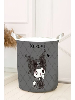 Siyah Dantelli Çocuk Odası Oyuncak Sepeti, Şık ve Kullanışlı Tasarım