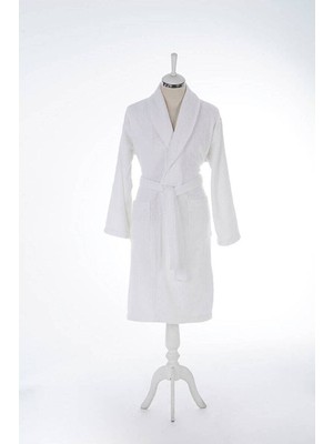 Özdilek Colourist Şal Yaka Bornoz S-M Beden Beyaz