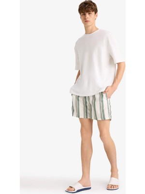 DeFacto File Astarlı Microfiber Kısa Boy Deniz Şortu G0177AX25HS