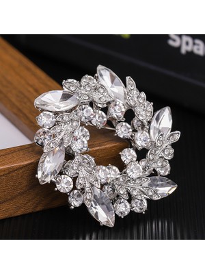 Oamg Broş Kıdemli Işık Duygusu Lüks Kadın Korsaj Kristal Inci Yüksek Dereceli Pimler Çift Kullanımlı Mücevher Sınıfı Aksesuarlar (Yurt Dışından)