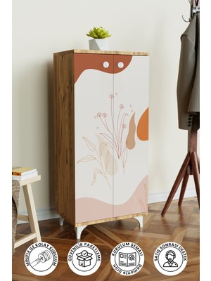 Hediyeler Kapında Soft Lines 3 Raflı Çok Amaçlı Dolap Mutfak Salon Banyo Ofis Salon Dolabı