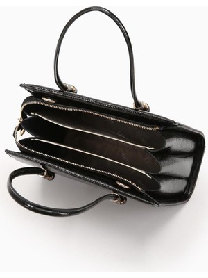 Levidor 930156 Çanta Siyah Kırışık Rugan  Kadın Omuz Çantası