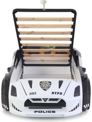Ferramini Polis Arabalı Yatak Kapıları Açılan Gtr Full Ledli Kumandalı ve Müzikli + Baza 90*190